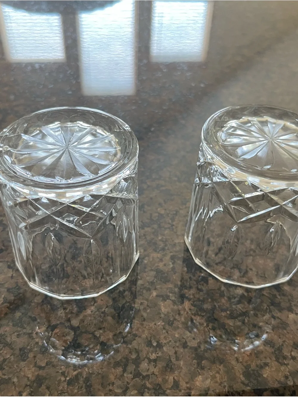 Classic Faceted Double Old Fashioned Glasses - Clear (Set of 2)
